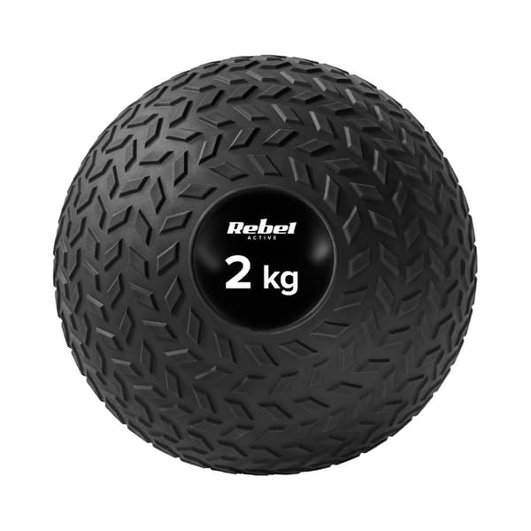 Lille medicinbold til genoptræningsøvelser Slam Ball 23cm 2kg, REBEL ACTIVE
