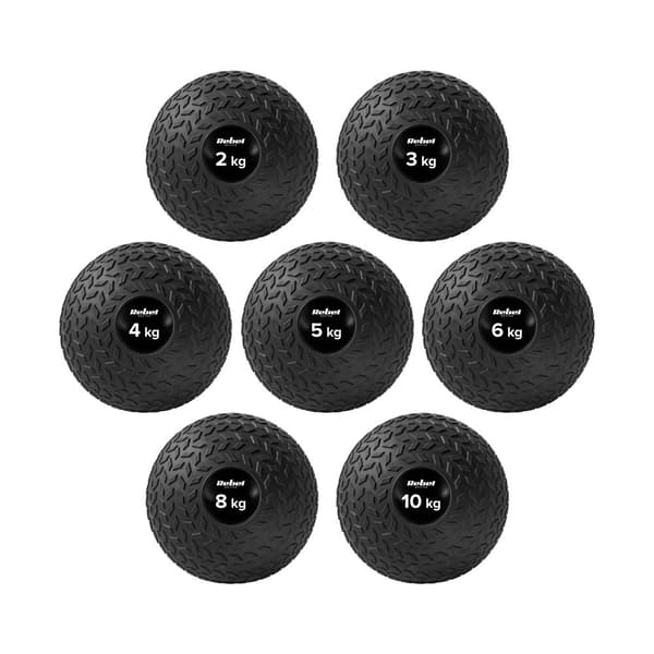 Liten medicinboll för rehabiliteringsövningar Slam Ball 23cm 3kg, REBEL ACTIVE