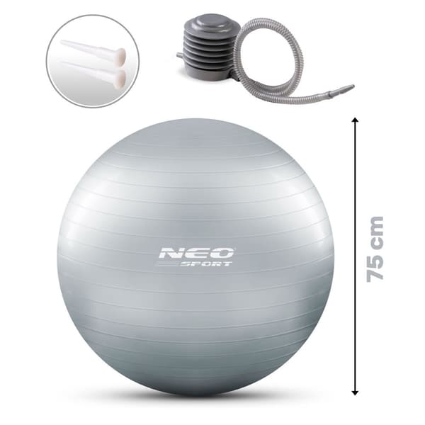 Træningsbold 75 cm NS-952 sølv