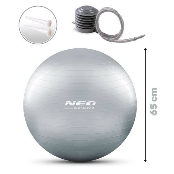 Træningsbold 65 cm NS-951 sølv