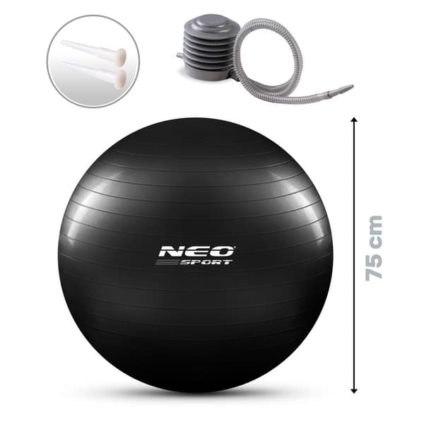 Træningsbold 75 cm NS-952 sort