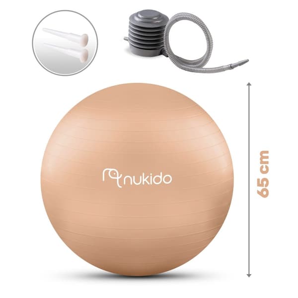 Raskausajan aerobicpallo 65 cm NS-951 beige