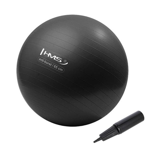 YB02 NY 65CM SVART ANTI-BRUST GYMNASTISK BOLLE HMS