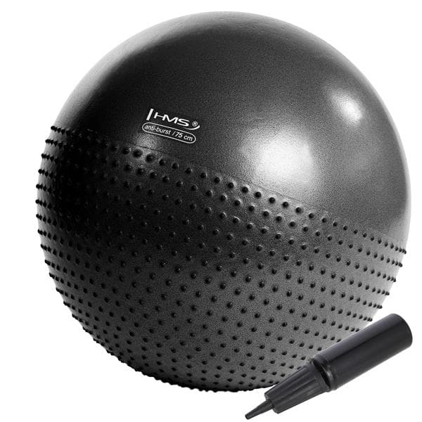 YB03 NY 75CM SVART GYMNASTISK MASSAGEBOL HMS