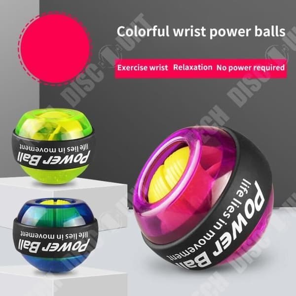 TD® Herr Dam Accessoarer Fitness Bodybuilding LED handledsboll Förstärkande gyroskop Power Ball Arm Typ LILA
