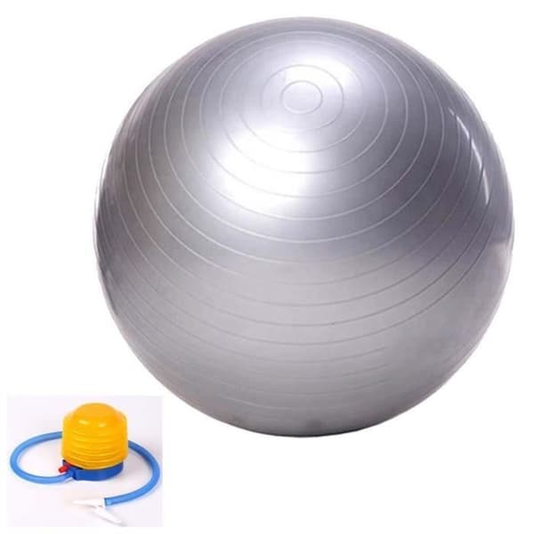 SODIAL yoga träningsboll - 75cm - sprängsäker - luftpump ingår