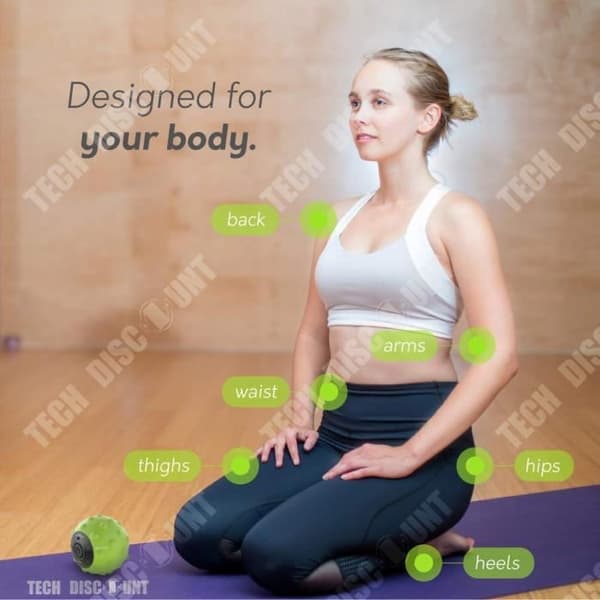 TD® massageboll muskler fitness vibrerande elektrisk massageapparat elektrostimulerande yogaapparat sport bengym kvinna bodybuilding