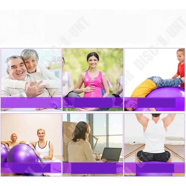 yogaboll 55cm motståndskraftig boll fitness gym träning frisk kropp Pilates sport muskelbyggande balans smidig sport mjuk