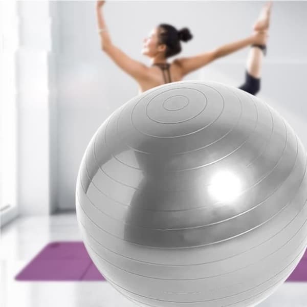yogaboll 55cm motståndskraftig boll fitness gym träning frisk kropp Pilates sport muskelbyggande balans smidig sport mjuk
