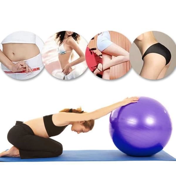 TD® 65 cm träningsyoga swiss ball anti-burst+ lila Hälsoaerobics yogaboll luftpump träning