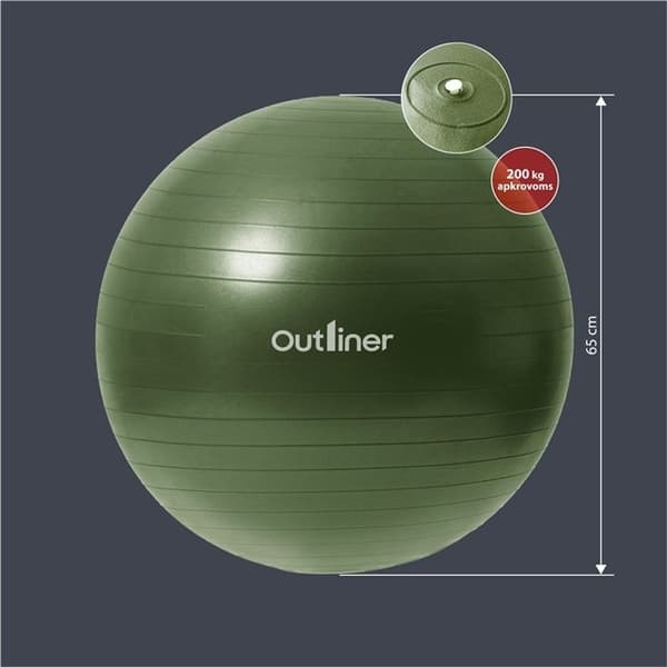 Icke-explosiv gymnastikboll OUTLINER LS3222, Ø65 cm, PVC
