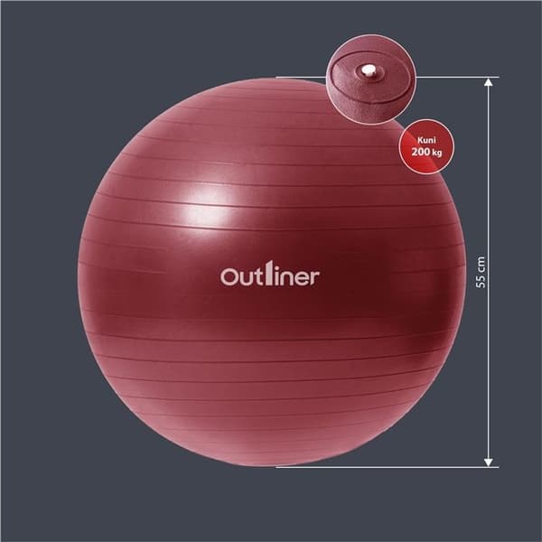 Icke-explosiv gymball OUTLINER LS3222, Ø55 cm, PVC