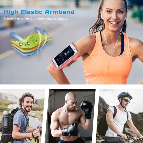 Utomhussport Löpning armväska Fodral Fitness mobil reflexremsa L