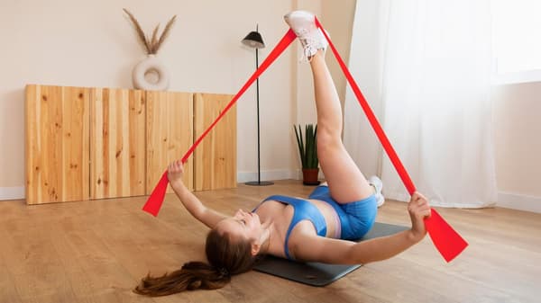 Set med latexträningsband 2m - Long Band LTs-1, 2,5-20 kg, 5 band, REBEL ACTIVE
