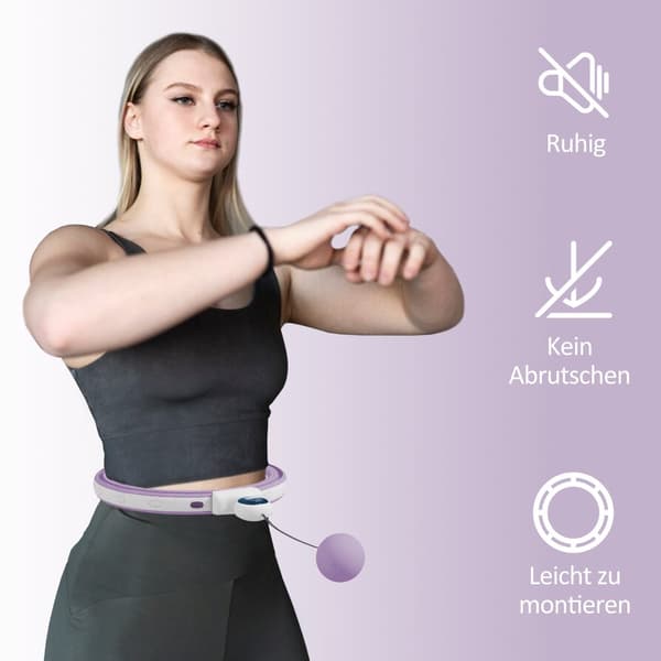 Smart Hula Hoop, 76-113 cm, Lilla