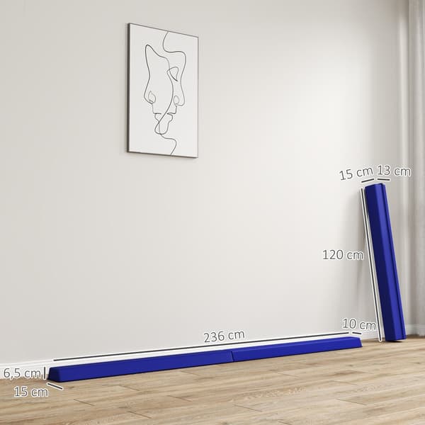 Sammenklappelig Balance Bølge, 236 cm, 236x10/15x6.5 cm, Blå