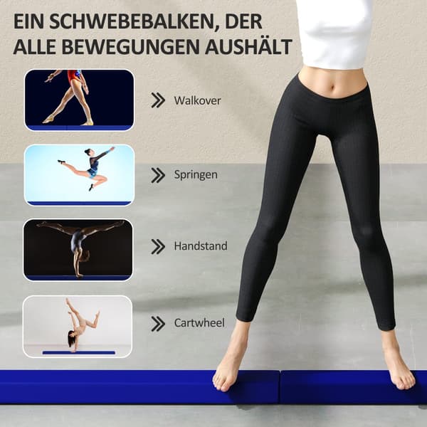 Sammenklappelig Balance Bølge, 236 cm, 236x10/15x6.5 cm, Blå