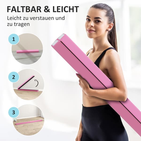Tasapainopalkki, 236P x 10/15L x 6,5K cm, Punainen