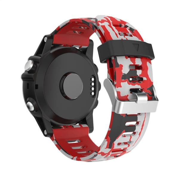 Camo Armband Garmin Fenix 3 / 5X / 5X Plus - Röd