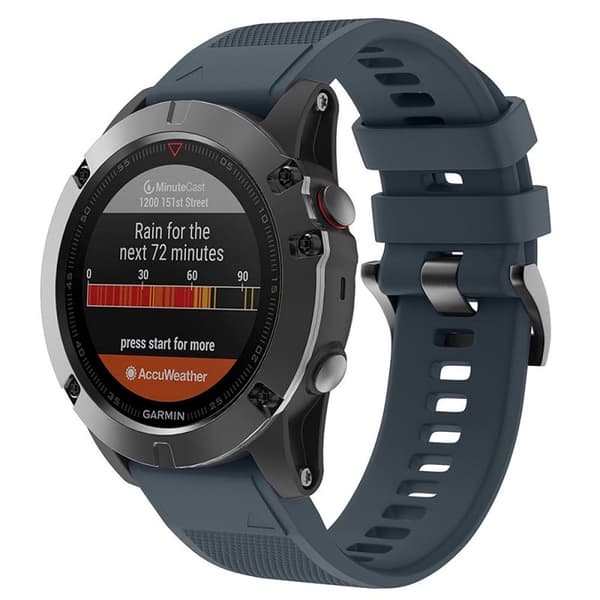 Sport Rannekoru EasyFit Garmin Fenix 3 / 5X / 5X Plus - harmaa sininen