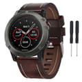 Miniatyrbild 1 av 5: Läder Armband Garmin Fenix 3 / 5X / 5X Plus - Brun