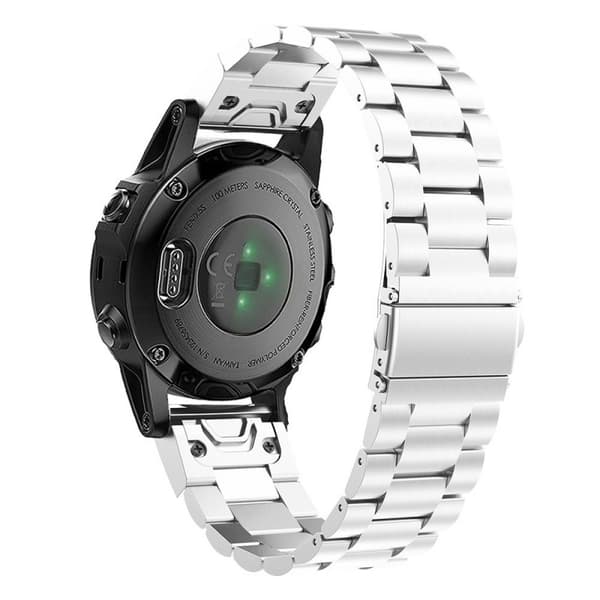 Armband rostfritt stål Garmin Fenix 5S / 5S Plus - Silver