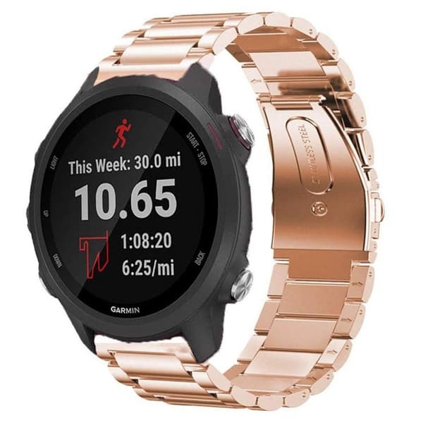 Rustfritt stål armbånd GARMIN Forerunner 245 / 245M - Rosè