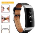 Miniatyrbillede 4 af 4: Fitbit Charge 3 Stilfuldt læderarmbånd Retro