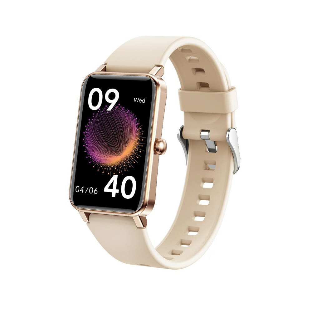 Stor skærm Fitness- og aktivitetsmåler Smartwatch - Magnetisk opladning - Guld 