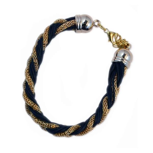 Armband Flettet gull svart