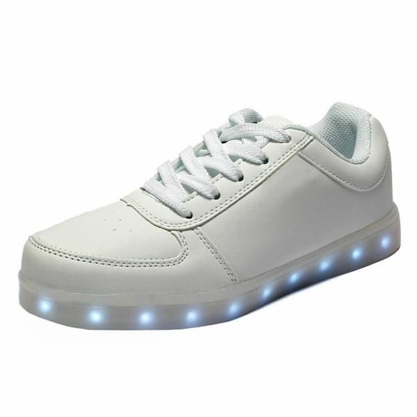 LED Sneakers med lisser, størrelse 35, Hvit