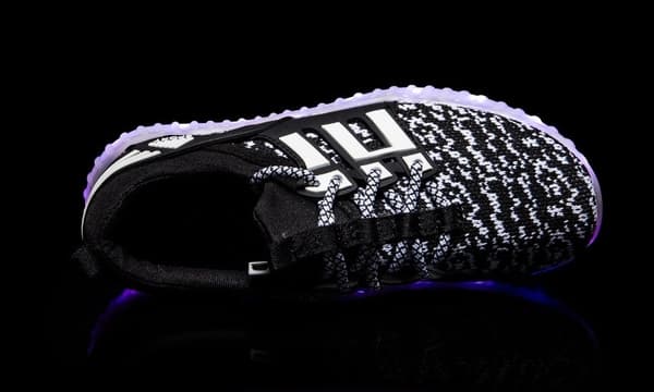 LED Sneakers med snørebånd str. 33, Sorte