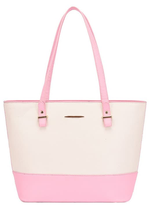 Handväskor, Beige Rosa med Guld-detaljer