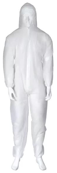 Protective Coverall - engångs overall med huva, XL, Vit