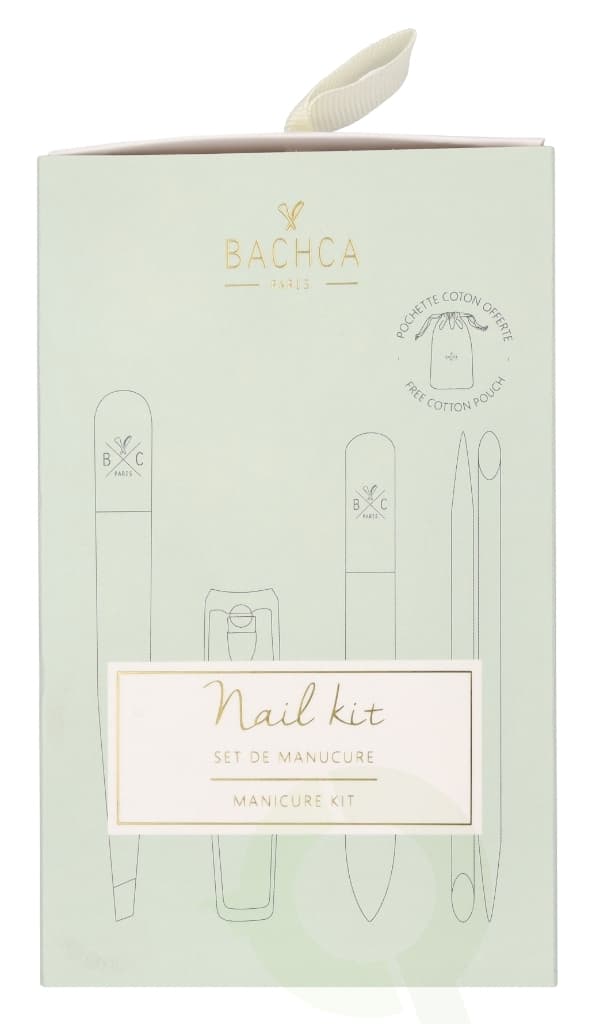 Bachca Paris Manicure Set 4 piece 1x Nail Clipper/1x Tweezer/1x Cuticle Remover/1x Nail File