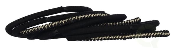 Bachca Paris Thick Hair Elastics Set 9 piece 9 Pieces Black & Lurex