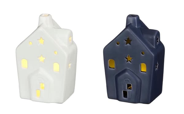 LED-joulukoristeinen kynttilänjalka, seisova, 7x10x16 cm