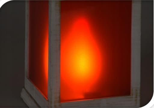 Julelanterne med LED-flamme hvid 23x10 cm