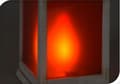 Miniatyrbillede 2 af 2: Julelanterne med LED-flamme hvid 23x10 cm