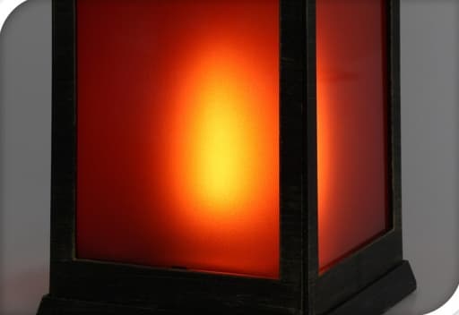 Julelanterne med LED-flamme sort 23x10 cm