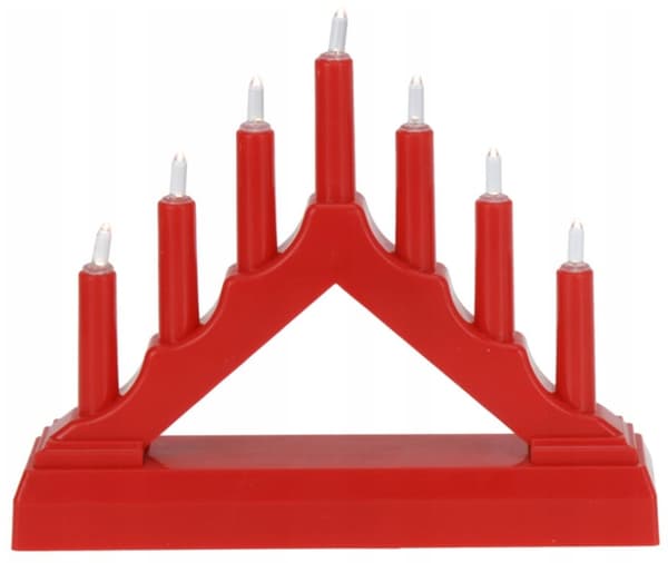 Juleadvents LED-lysestage dekorativ 13x15,5x4 cm 1 stk.