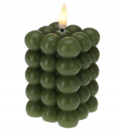 LED-kynttilä paristokäyttöinen 6x8,8 cm vihreä