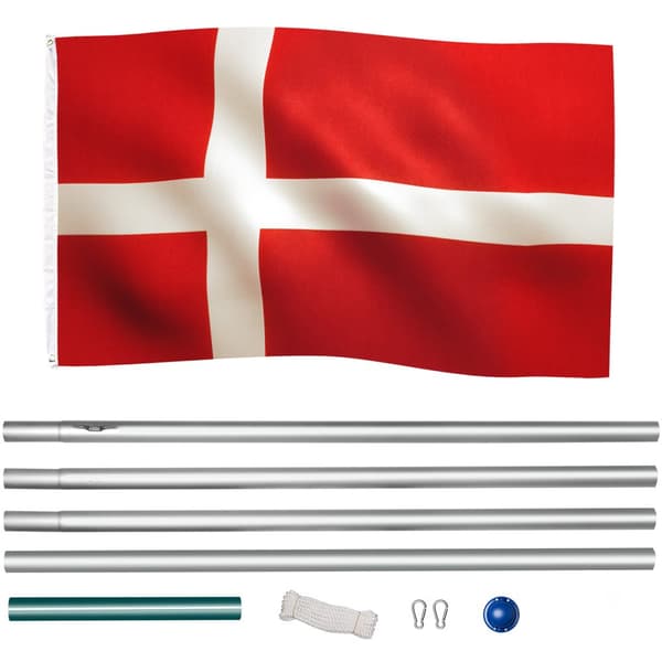 Aluminium flagstang - justerbar højde - Danmark