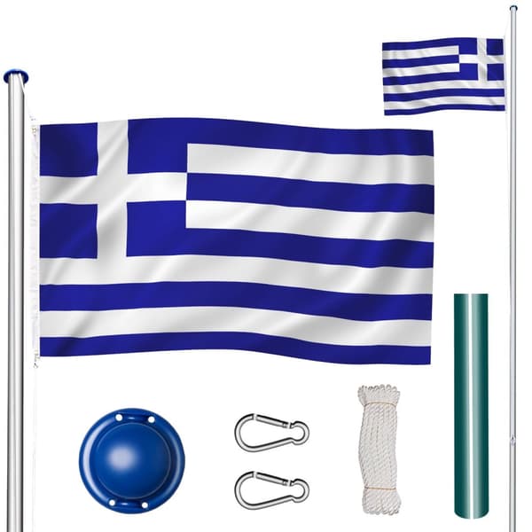 Aluminium flagstang - justerbar højde - Grækenland