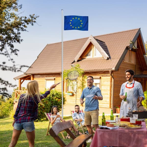 Aluminium flagstang - justerbar højde - Europa