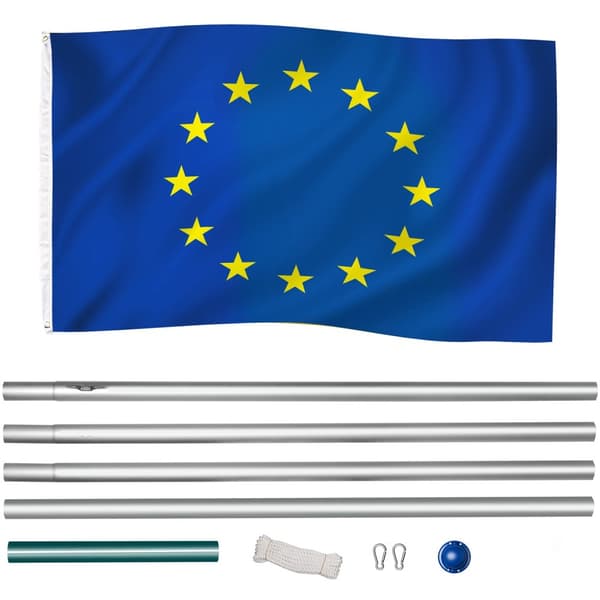 Aluminium flagstang - justerbar højde - Europa