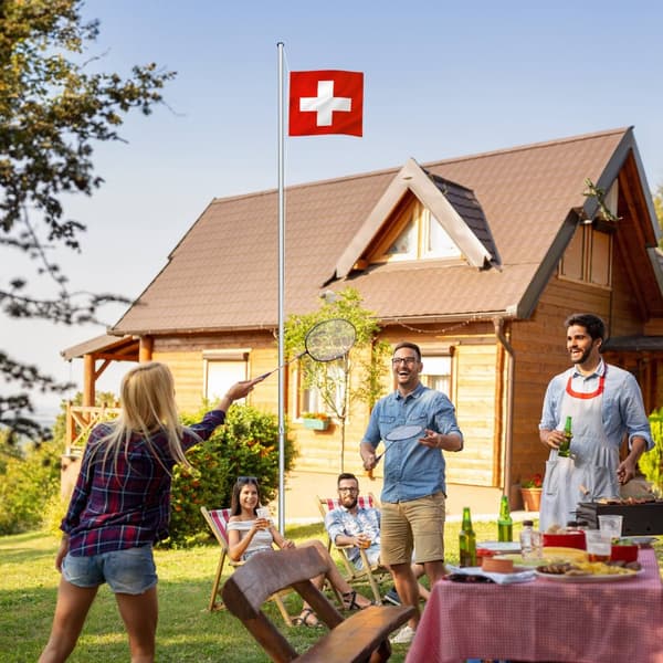 Aluminium flagstang - justerbar højde - Schweiz