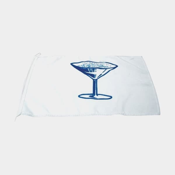 Humorflagga Champagneglas, 45 x 30 cm