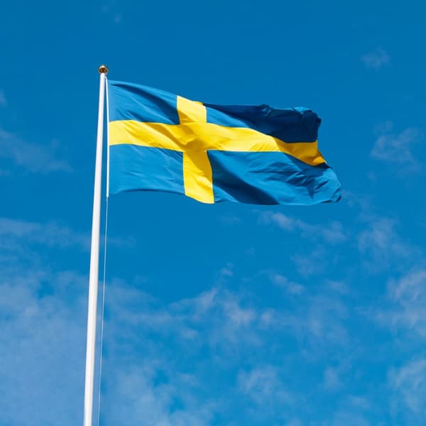 Flagga till flaggstång Adela, Sverige, flaggvävd polyester, 420 x 263 cm