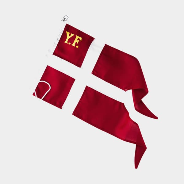 Dansk yachtflagga Langkilde & Søn, vävd flaggduk (170 g / m²), 250 x 132 cm